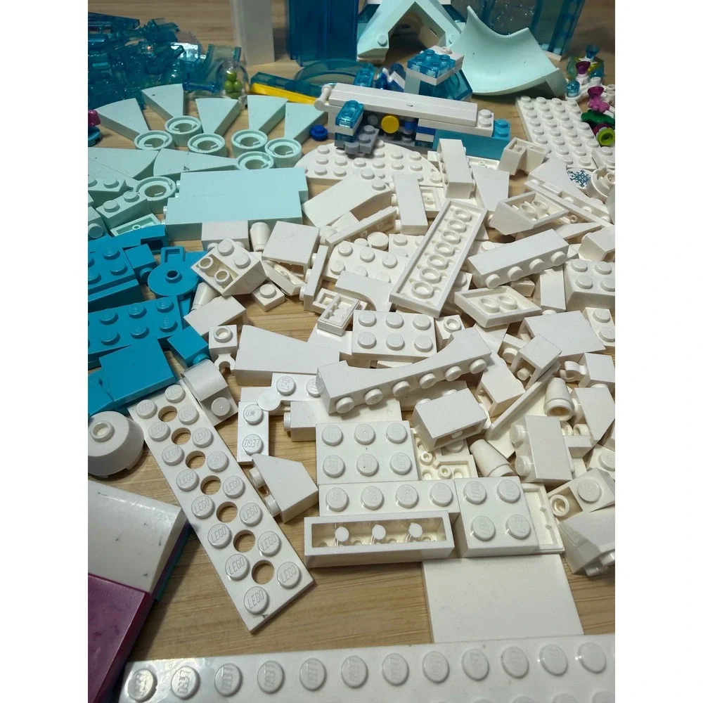 Lego Disney Frozen Replacement Parts Lot Translucent Ice Castle Bricks Slide